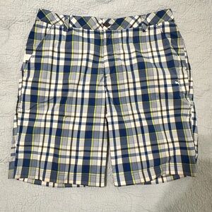 Puma Blue and White Plaid Shorts